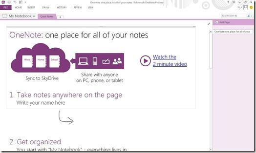 MS One Note 2013