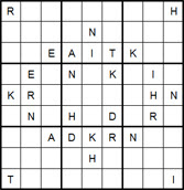 Mystery Godoku Puzzle for November 09, 2015