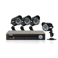 Lorex ECO 4 Channel Security DVR with 4 Indoor/Outdoor Security Cameras