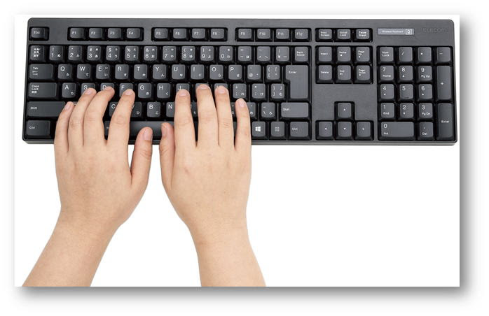 えれさぽパソコン講座 キーボードに手を置く ホームポジション