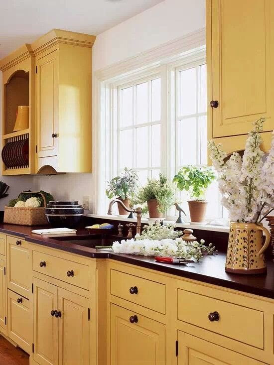 Yellow kitchen  Kitchens  Pinterest