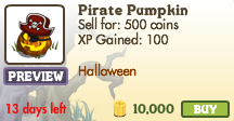 Pirate Pumpkin Market Info