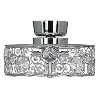 Possini Euro Design Crystal 10" Round Ceiling Fan Light Kit - Wall 