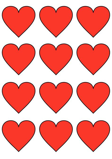  12 free printable heart templates cut outs freebie finding mom