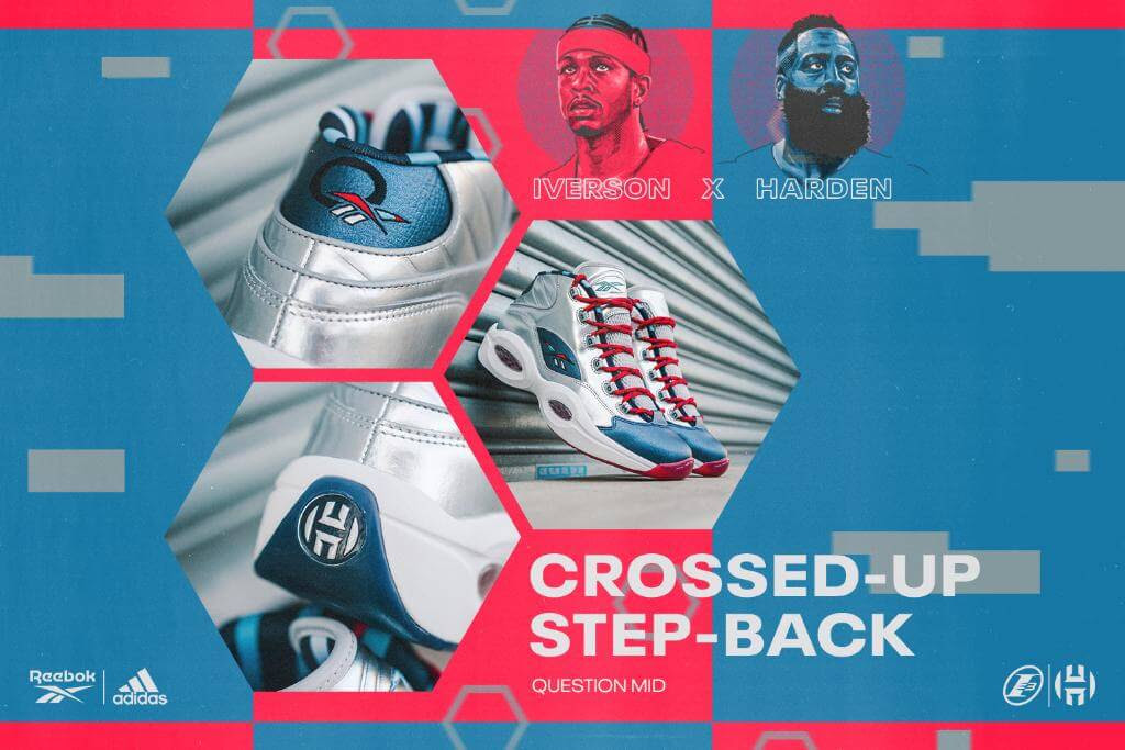 アウトドア スポーツ ファッション イラスト カジュアル かわいい スタイリッシュ おしゃれ ポップ メンズライクのバナー Iverson X Harden Question Mid Crossed Up Step Back Banner Library