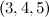 $(3, 4, 5)$
