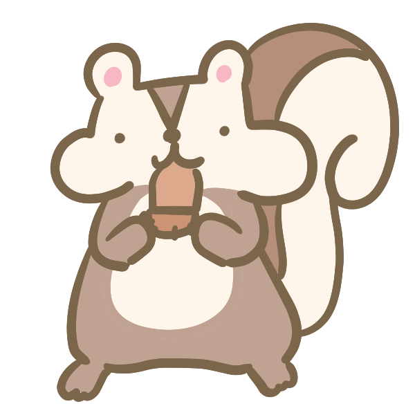 食べ過ぎなリスのイラスト かわいいフリー素材が無料のイラストレイン