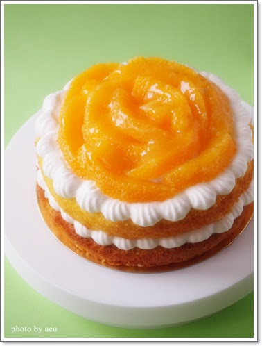 オレンジのショートケーキのお誕生日ケーキ 横浜アイシングクッキー シュガー教室 Acorne アコルネ