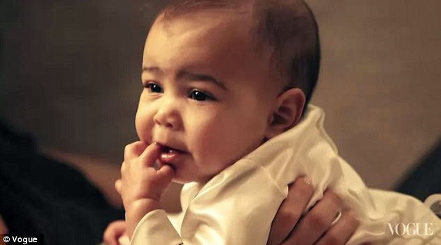 She's a star: Baby North is already featured on Vogue before her first birthday