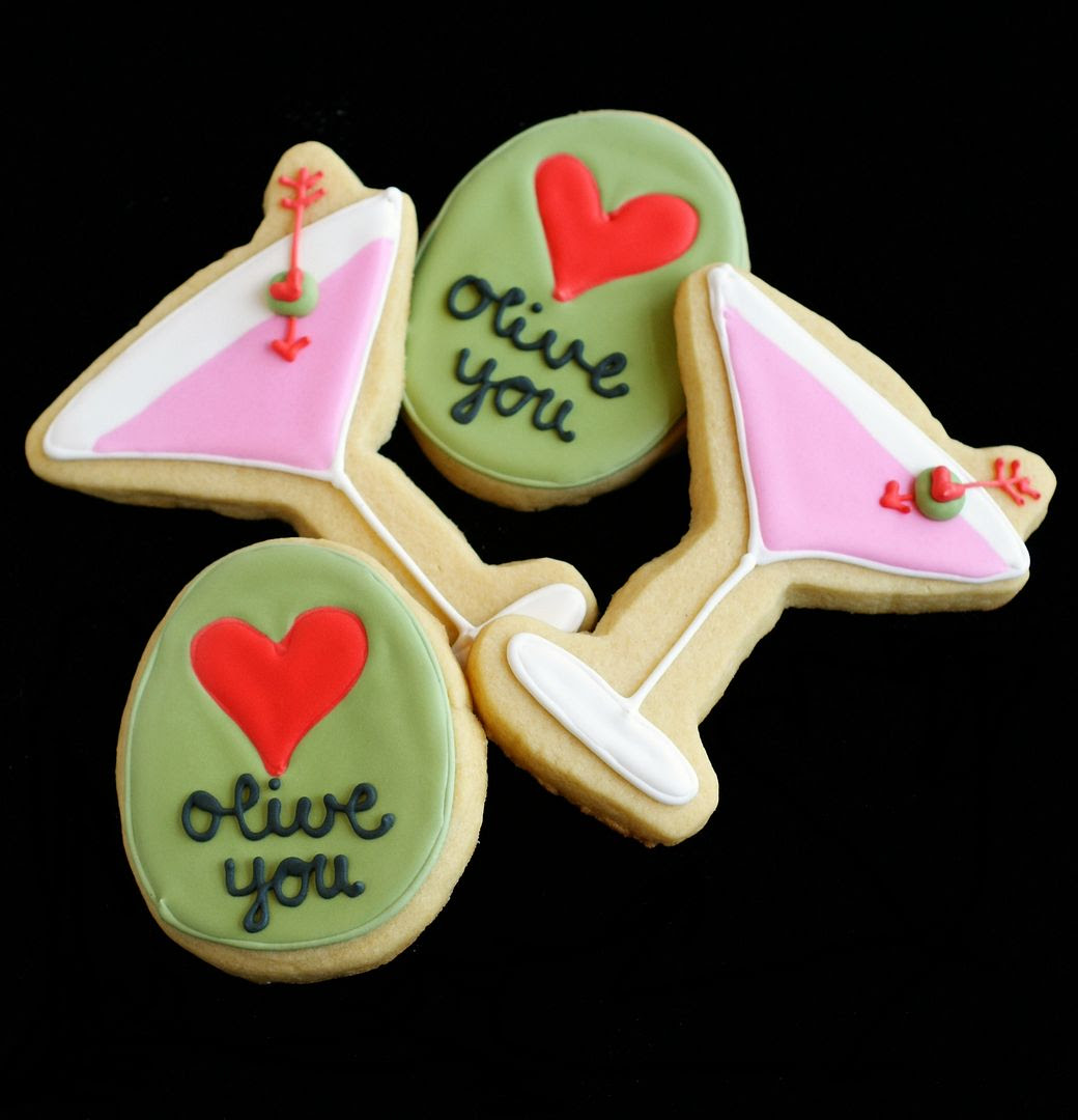 olive you decorated cookies | bakeat350.net