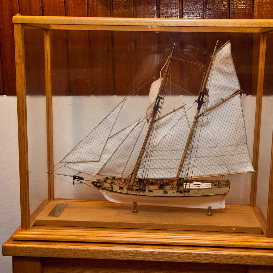 Sailing Ship Model with Large Display Case | SeaJunk