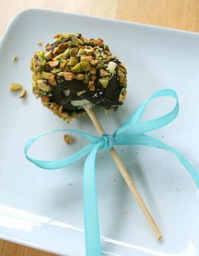 Dark Chocolate Pistachio Cheesecake Pop