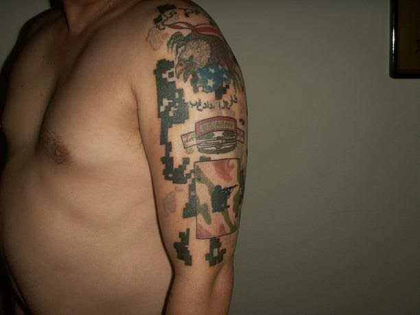 Here's my permanent digital camo tattoo. Can you find and name the 4 other 
