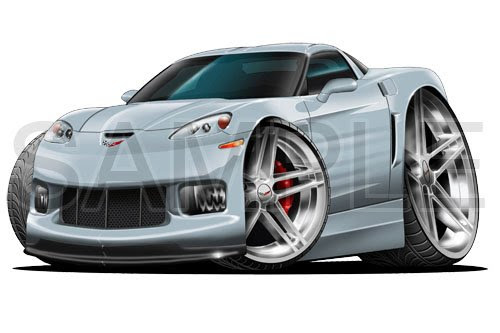 Corvette ZR1 2009 Silver 48 inch Wall Skin