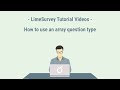 Limesurvey Tutorial Question Type Array Prostye Vkusnye