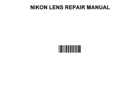 Free Read nikon lens repair manual Kindle Unlimited PDF