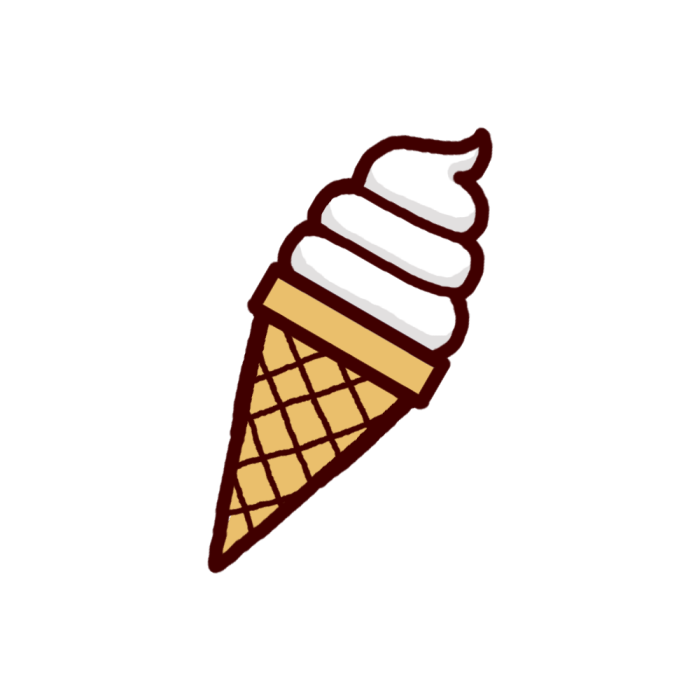 ソフトクリーム カラー お菓子 スイーツ5 食べ物 無料イラスト素材