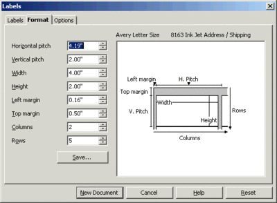 OpenOffice.org Training, Tips, and Ideas: Modify the Layout of Prefab OpenOffice Labels Under ...