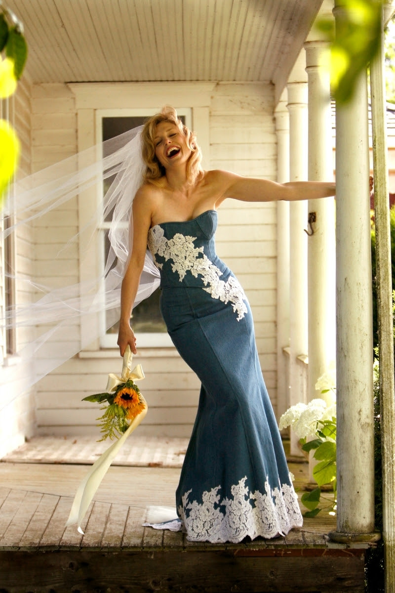 Denim wedding dress