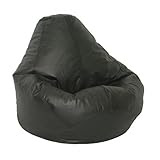Leather Luxe Bean Bag  Extra Large, Black