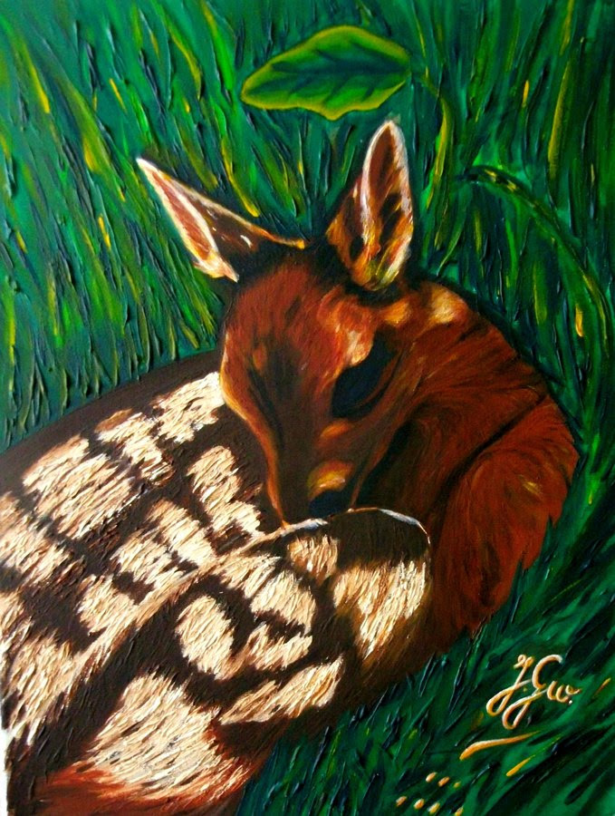 Faon toiles animaux tableaux peinture acrylique plus Faon toiles animaux tableaux peinture acrylique plus