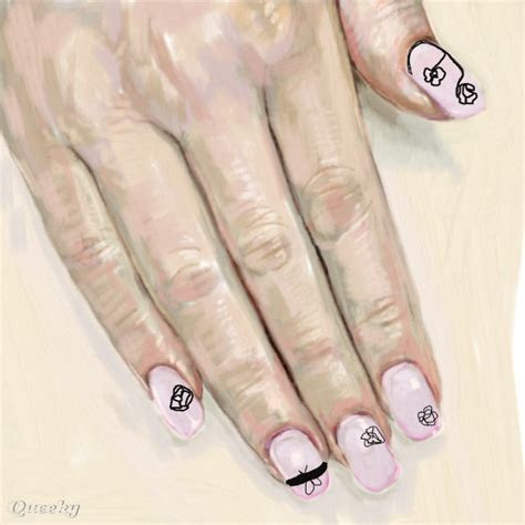 nail art roses  fantasy speedpaint drawing