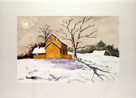 Arts and Crafts - Watercolour Christmas Cards - History of Christmas Cards