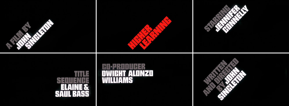 Saul Bass Higher learning 1995 title sequence