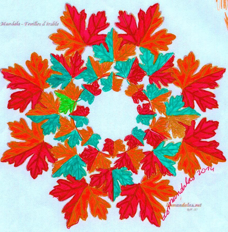 mandala des feuilles d automne jeu Khanel
