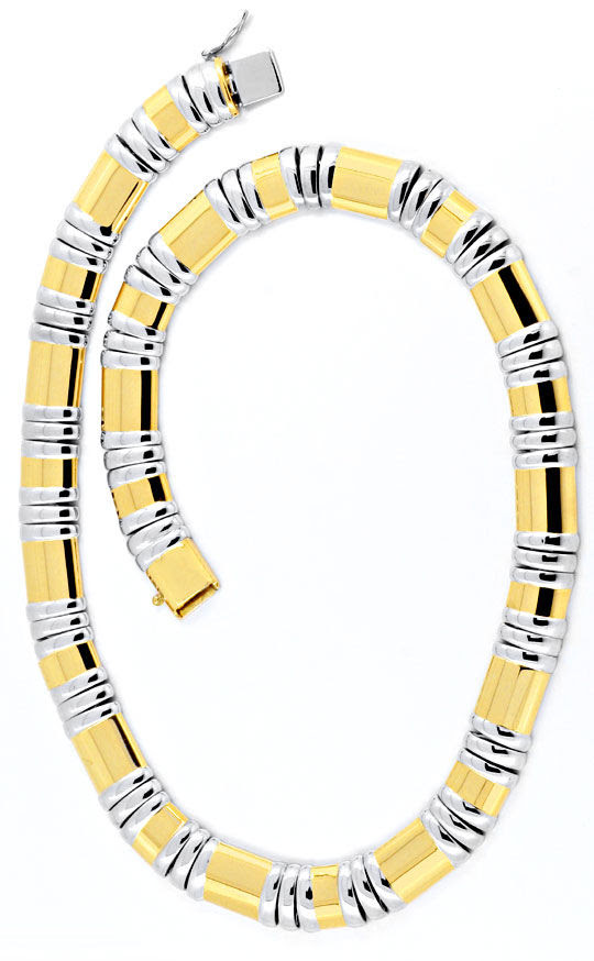 Originalfoto DESIGNER-KOLLIER GELBGOLD WEISSGOLD KETTE