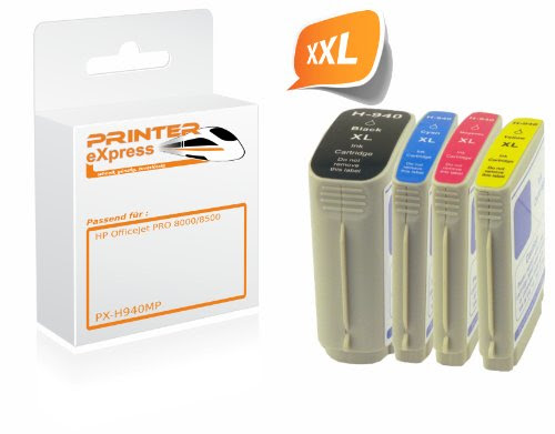  Printer-Express XXL Multipack HP 940 XL, HP940 XL mit neuem CHIP und 100% funktionierender Tintenfüllstandsanzeige