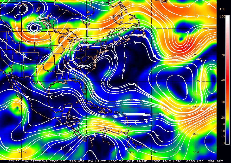 COURANTS DIRECTEURS 700 - 850mb