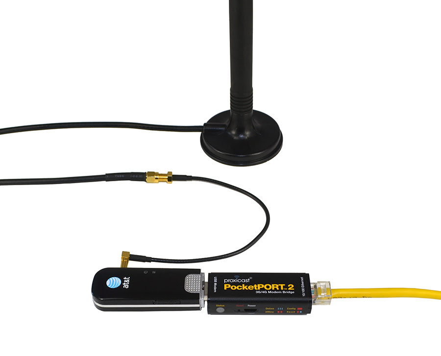 Proxicast PocketPORT 2 3G / 4G LTE HSPA+ Cellular Modem Bridge (Smallest USB  Based Router) 4G Modem, 3G Modem, LTE Modem, 4G Router