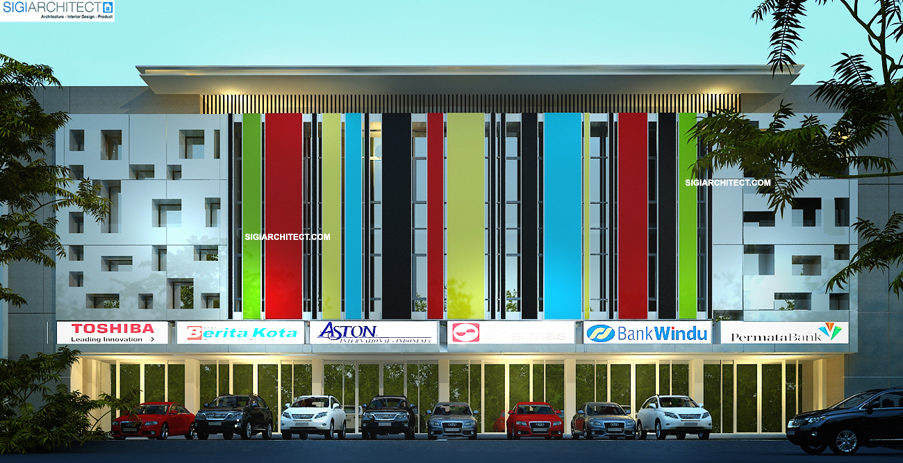 Ruko 3 Lantai Minimalis Modern- denah dan Tampak