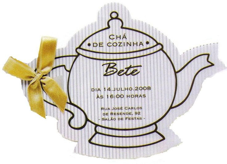 O chá está servido. Uma boa ideia para o convite para o seu chá de panela.