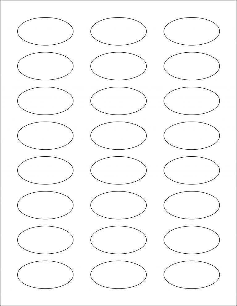 MR510 – 1″ x 2″ – US Letter Sheet – 24 Oval Labels – MR-LABEL
