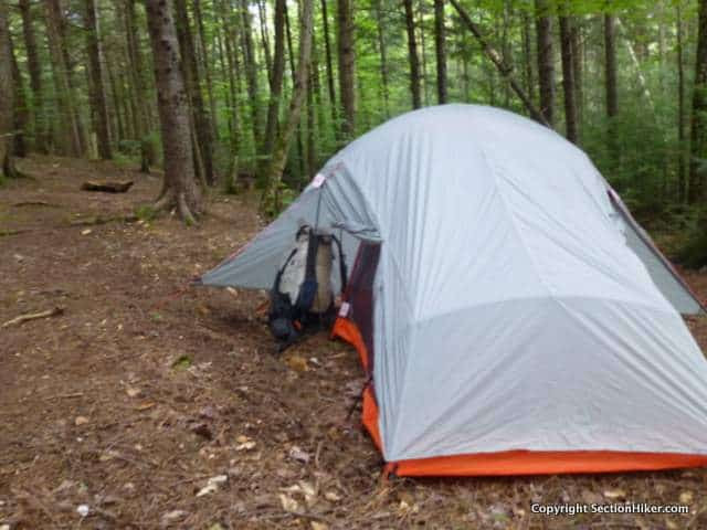 It's easy to store a backpack in the vestibules without blocking side door access