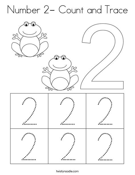 The maximum number is limited by the amount of available memory in a system. number 2 count and trace coloring page twisty noodle alphabet