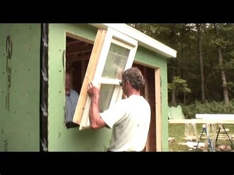 installing  windows door shed youtube