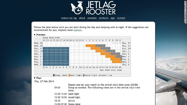 Jet Lag Rooster calculates a personalized plan for combating jet lag. You'll need your own self control to fight those dreaded 10 a.m. "naps."