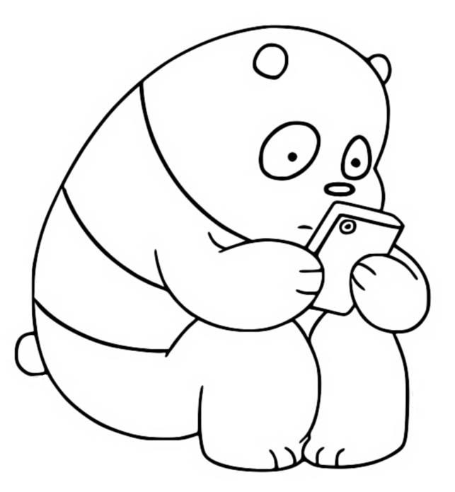 Coloring Page We Bare Bears Panda 2