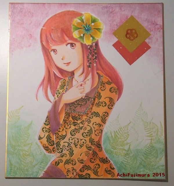 描いてみた 100均の色紙にコピック 色鉛筆などでイラストを描く Blackstrawberry