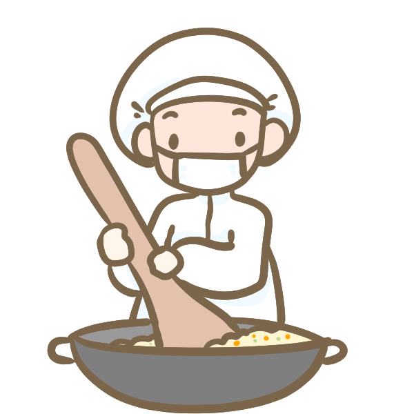 給食センターの調理師のイラスト かわいいフリー素材が無料のイラストレイン