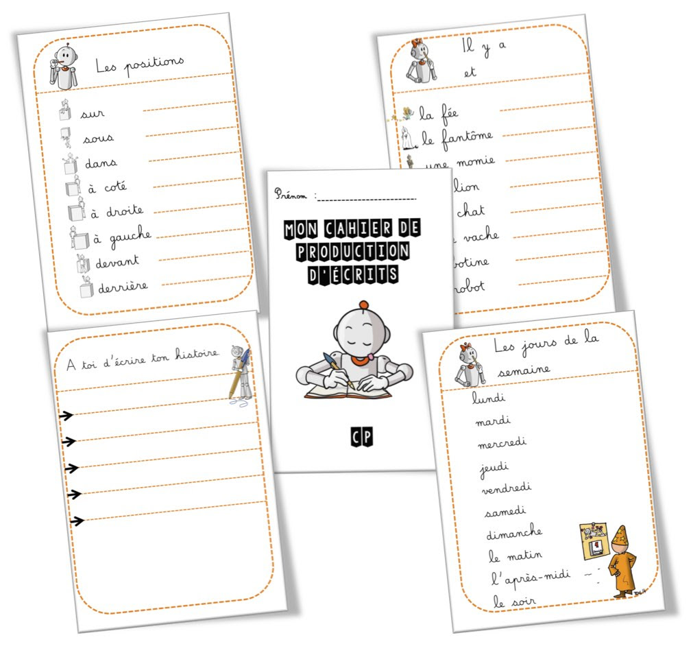 Cahier De Production D Ecrits Cp Et Referentiel De Mots Bout De Gomme