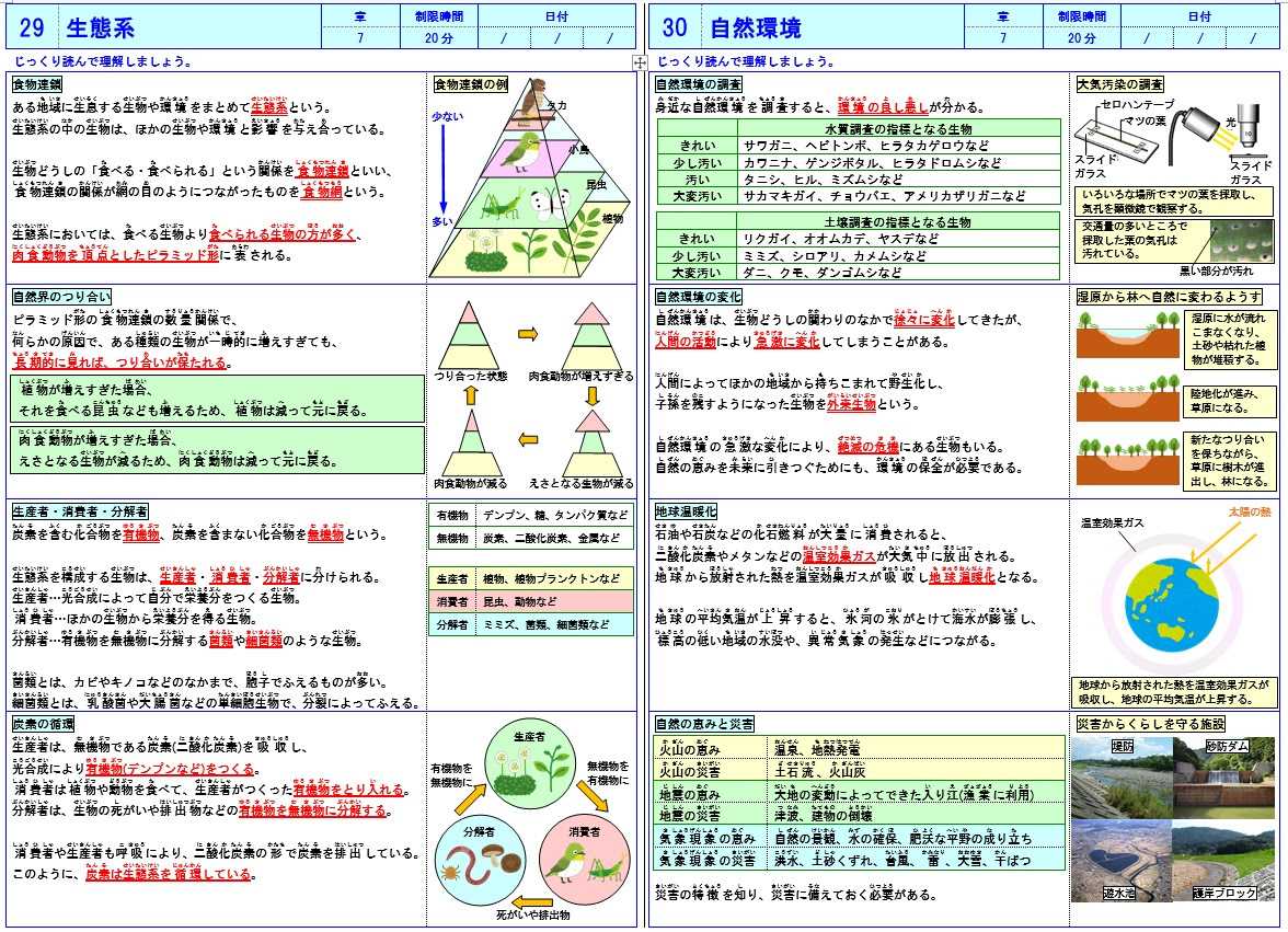 中学生用 その他の無料学習プリントファイル小学生用 国語の無料学習プリントファイル