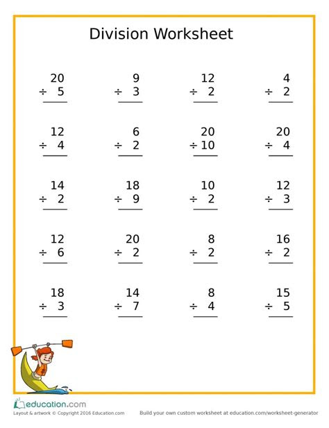 Math explained in easy language, plus puzzles, games, quizzes, videos and worksheets. maths division worksheets for kids in the playroom