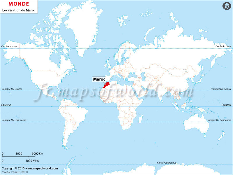 Info • maroc sur la carte du monde