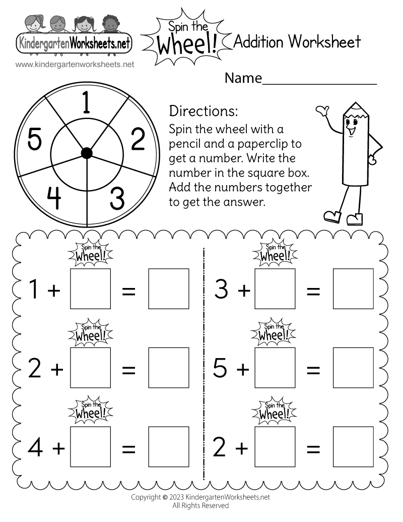 Kindergarten math worksheets – free printable math