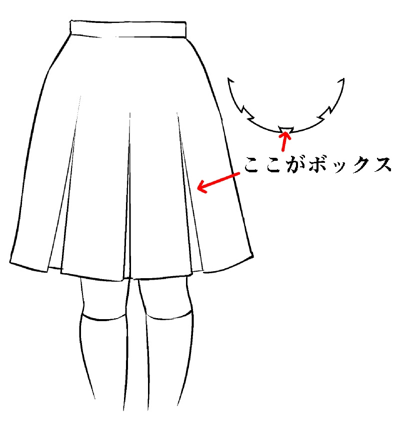漫画テクニック スカートの描き方 制服スカート編 シワ ベタの入れ方 Oyukihan S Blog 漫 パワー充電所