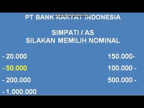 Video Beli Pulsa 3 Via Atm Bri